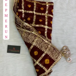 জর্জেট চুনরি কাতান দোপাট্টা (Code: K504)