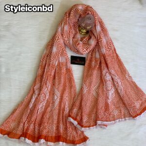 কালারফুল জয়পুরি কটন ওড়না (Code: JC-608)